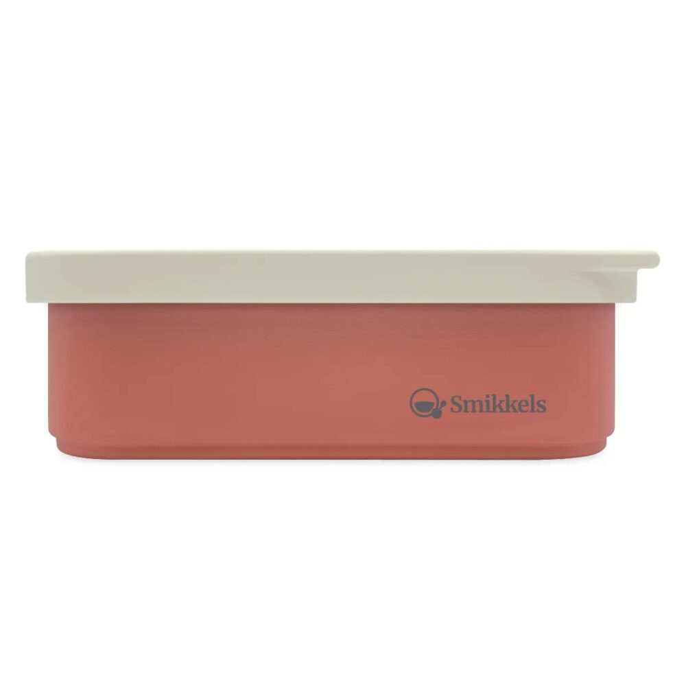 Lunch Box Μεταλλικό 900 ml Ροζ Με Καπάκι Σιλικόνης Smikkels
