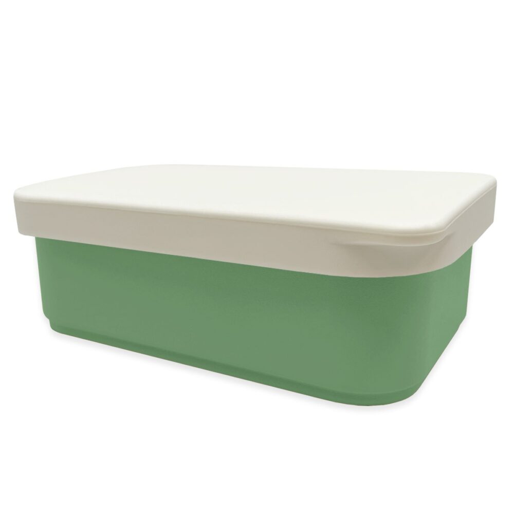 Lunch Box Μεταλλικό 900 ml Πράσινο Με Καπάκι Σιλικόνης Smikkels - Image 2