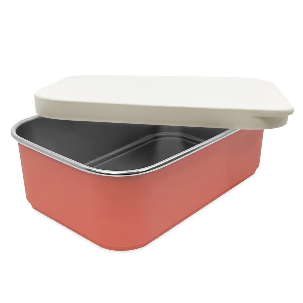 Lunch Box Μεταλλικό 900 ml Ροζ Με Καπάκι Σιλικόνης Smikkels - Image 3