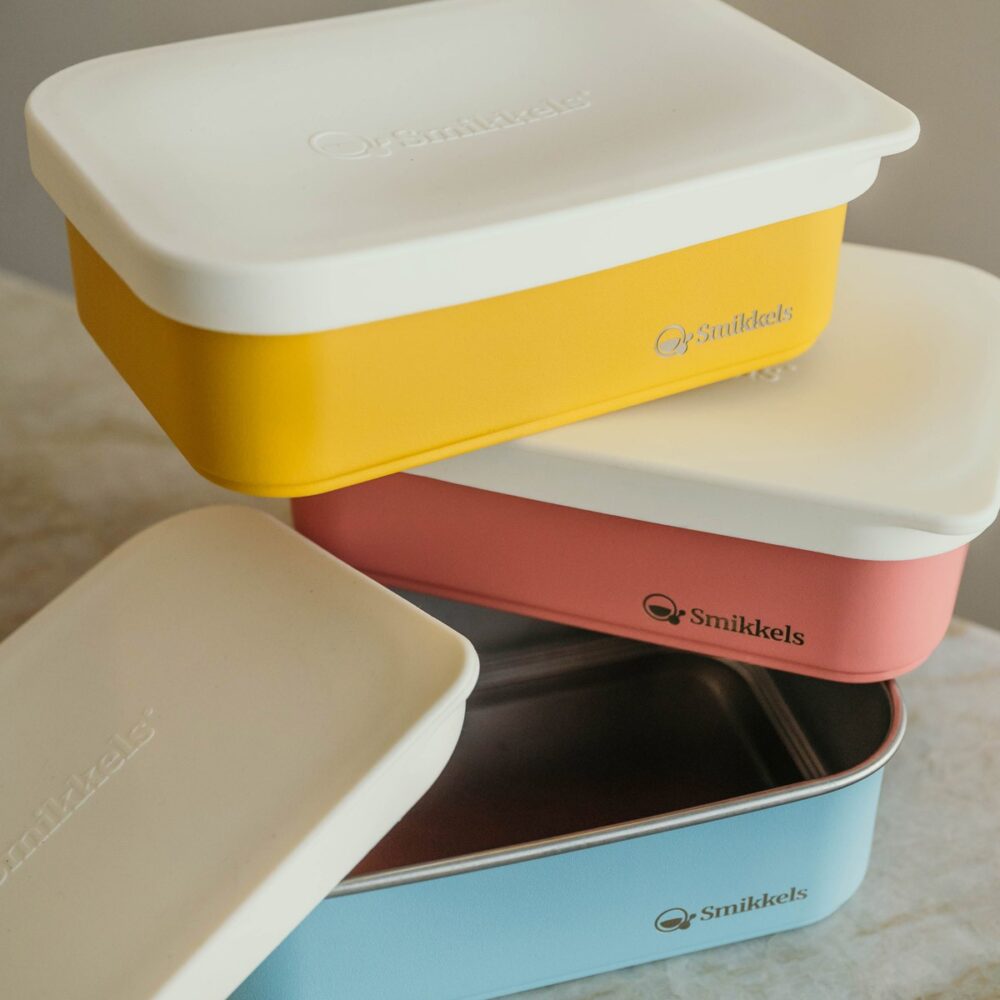 Lunch Box Μεταλλικό 900 ml Ροζ Με Καπάκι Σιλικόνης Smikkels - Image 7