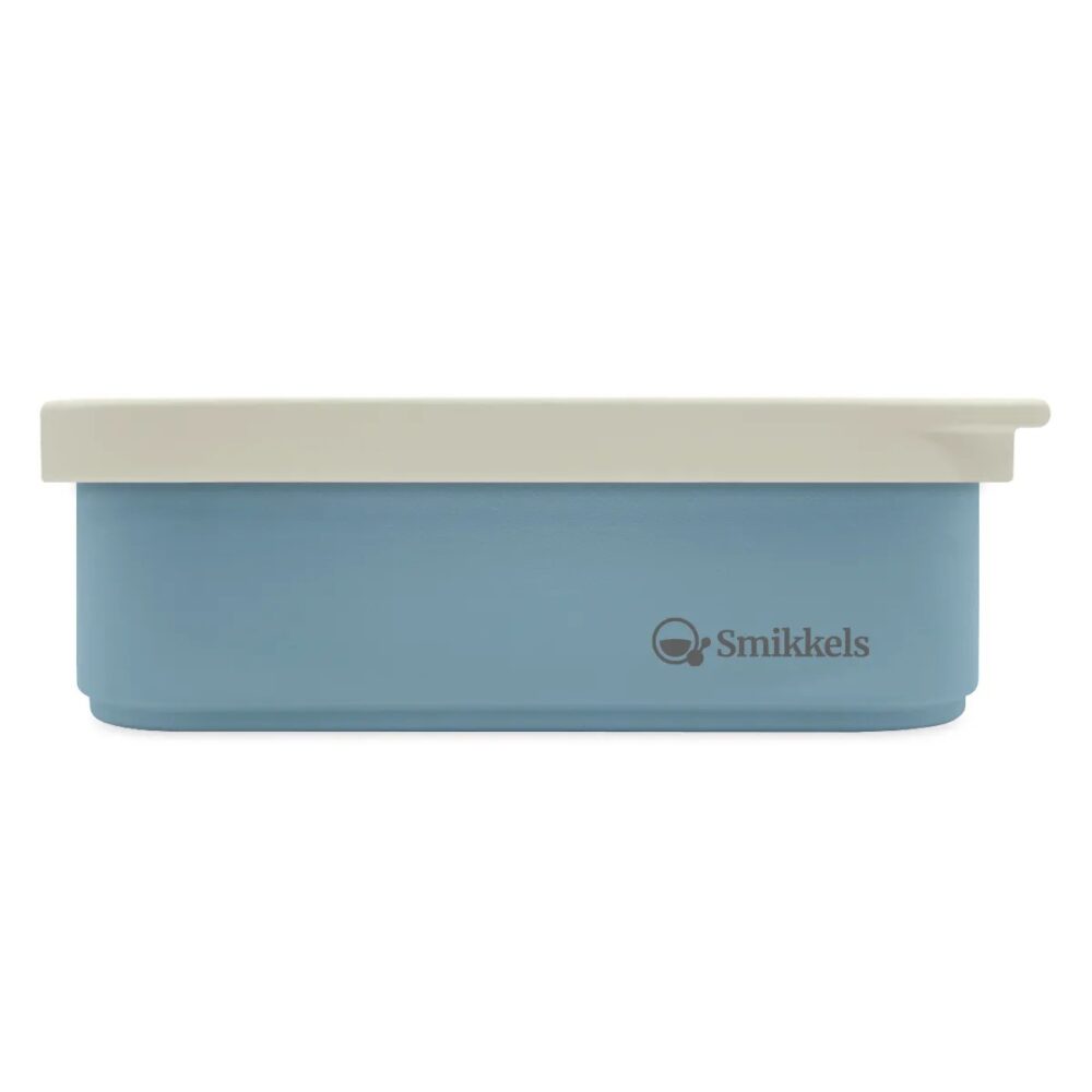 Lunch Box Μεταλλικό 900 ml Μπλε Με Καπάκι Σιλικόνης Smikkels
