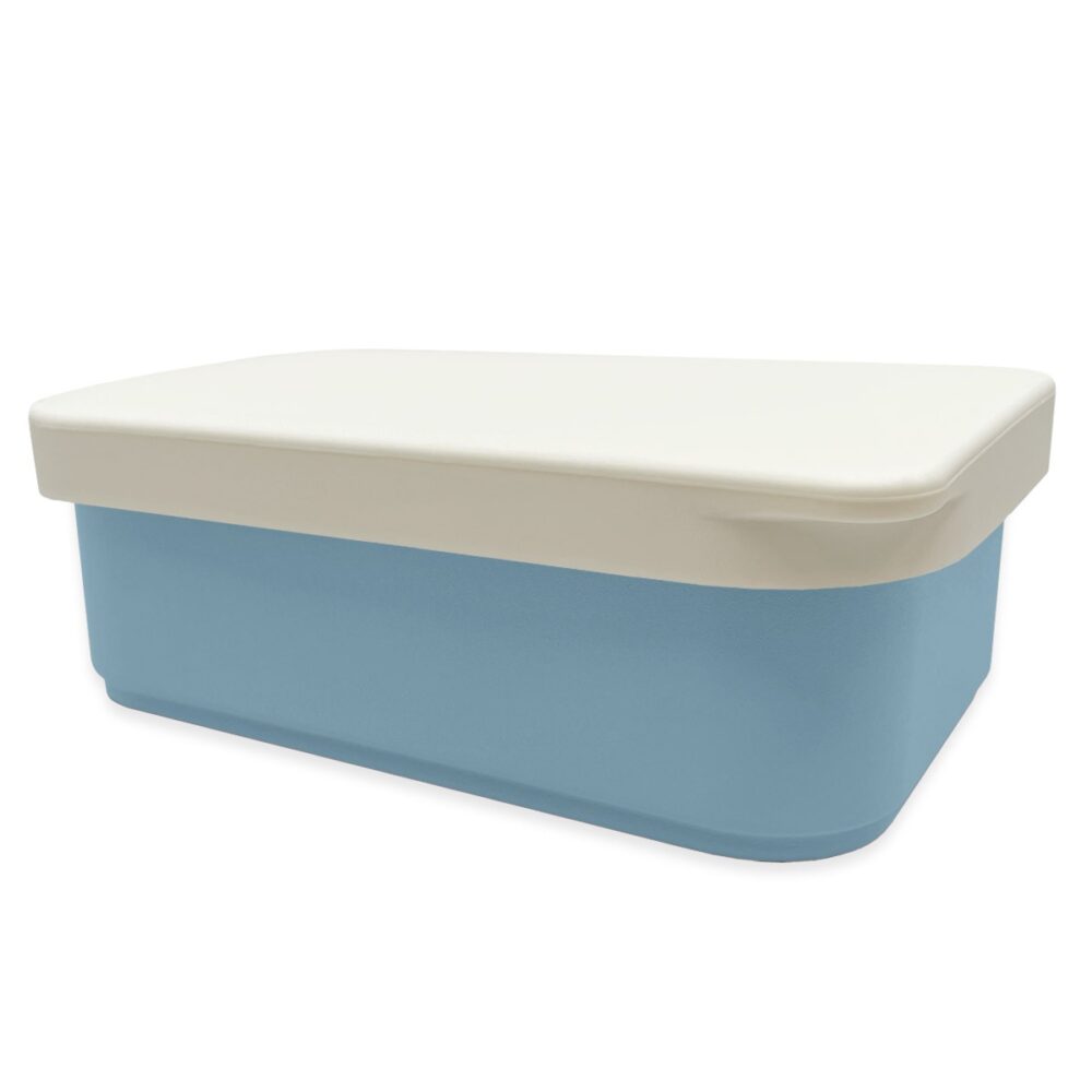 Lunch Box Μεταλλικό 900 ml Μπλε Με Καπάκι Σιλικόνης Smikkels - Image 2