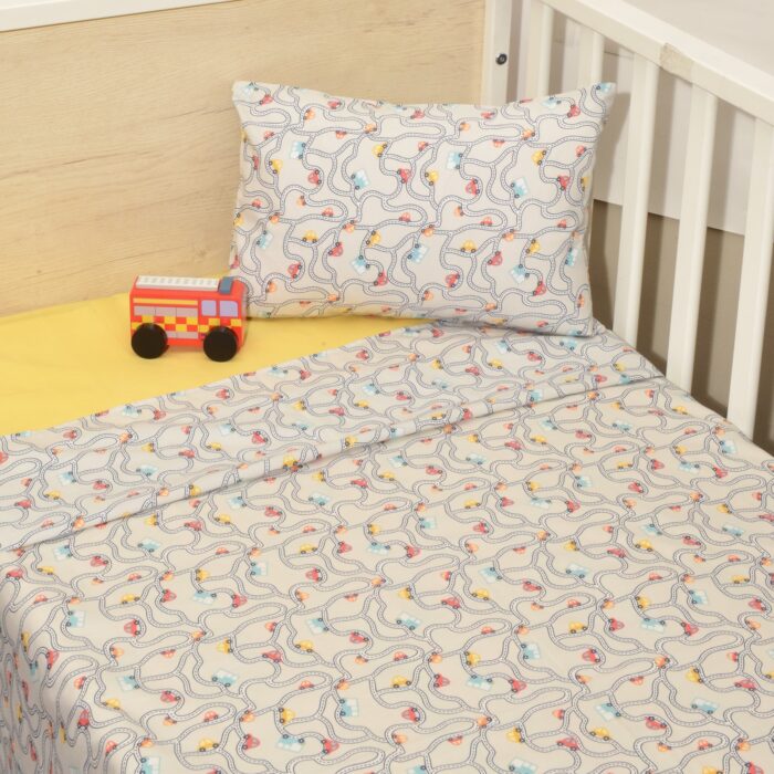 Σεντόνια κούνιας 3 τεμ 110x160 100% βαμβάκι Design 214 Oliver Baby