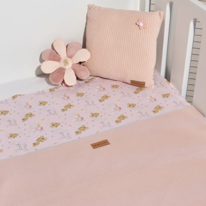 Oliver Baby Des.412  Καλοκαιρινή Κουβέρτα Διπλής Όψης  Ροζ  75x95